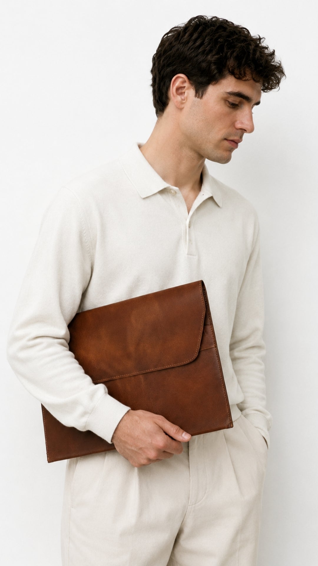 Niche Linea Laptop Sleeve – Saddle Tan