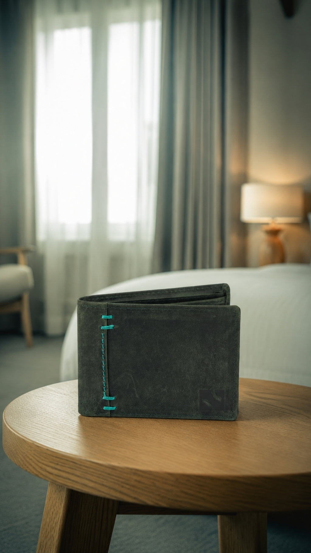 Niche Core Stitch Wallet – Olive