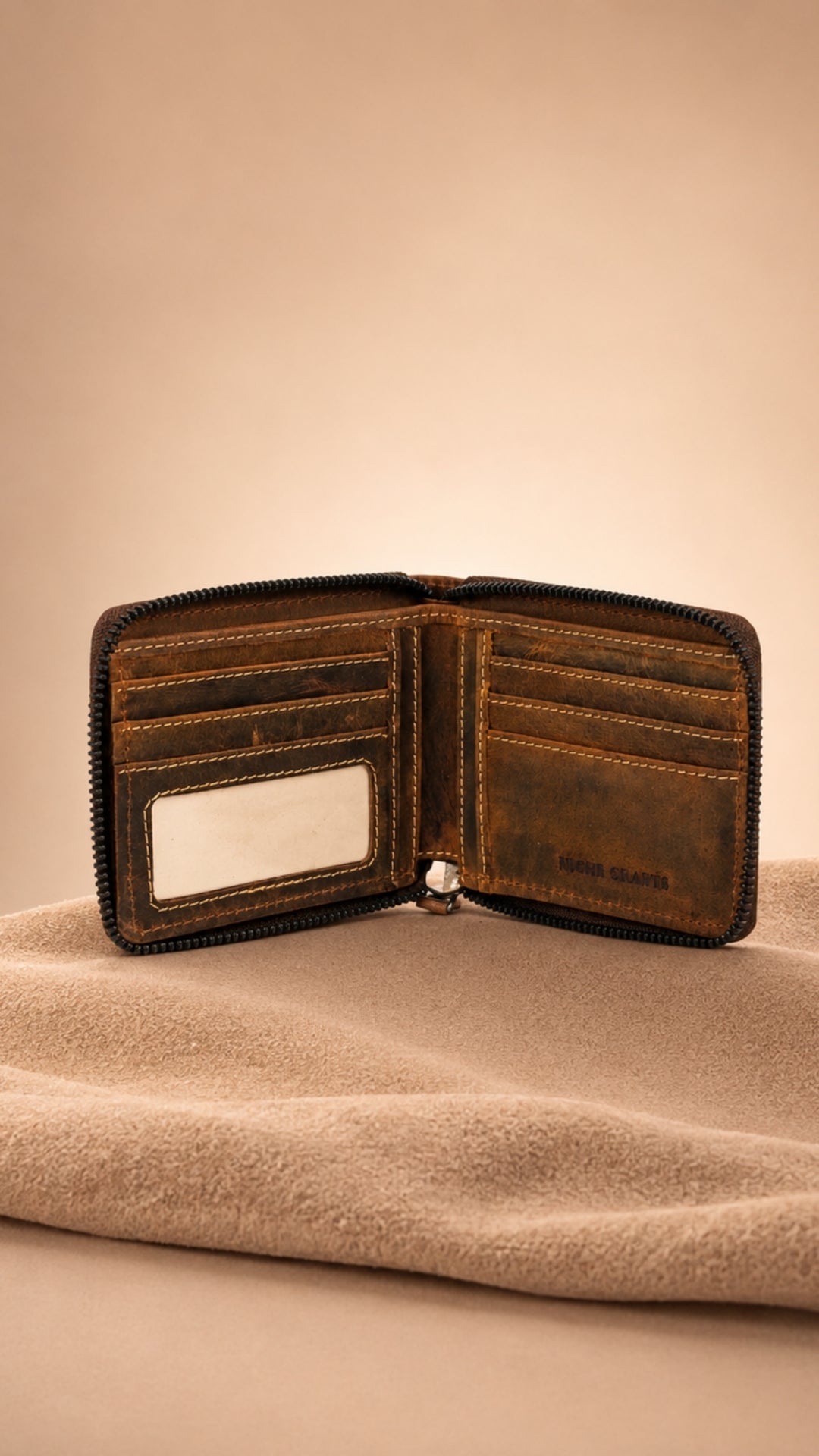 Niche Core Zip Wallet – Walnut
