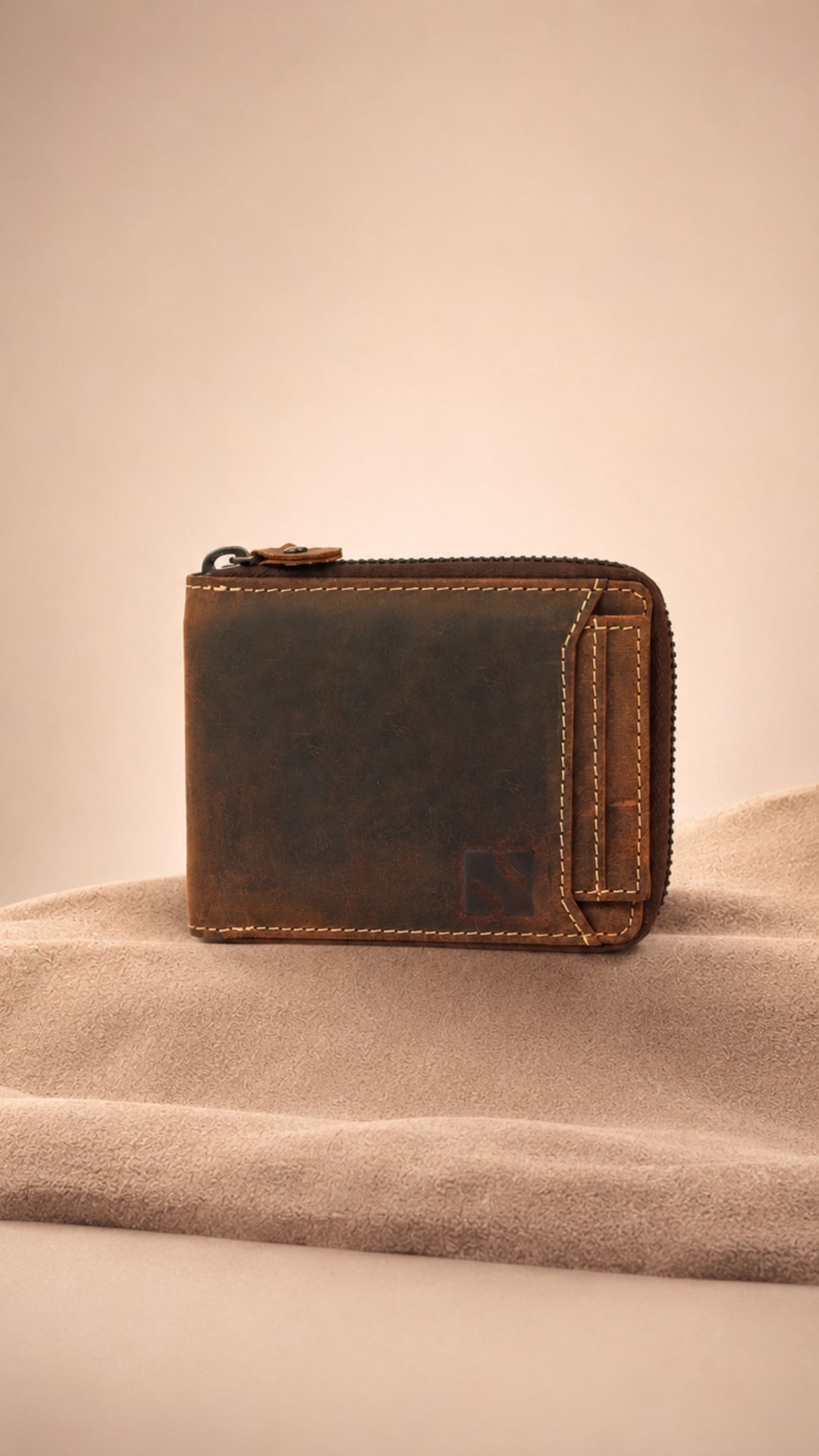 Niche Core Zip Wallet – Walnut