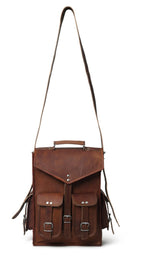 Niche Convertible Backpack Messenger – Vintage Brown