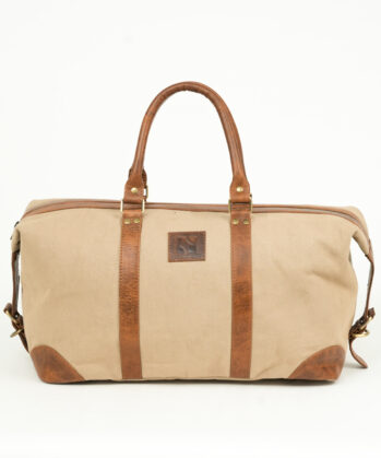 Leather Canvas Duffle Bag